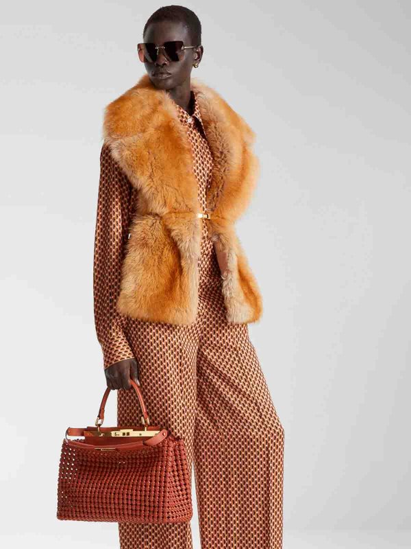 Shearling Scarf shop online: FENDI