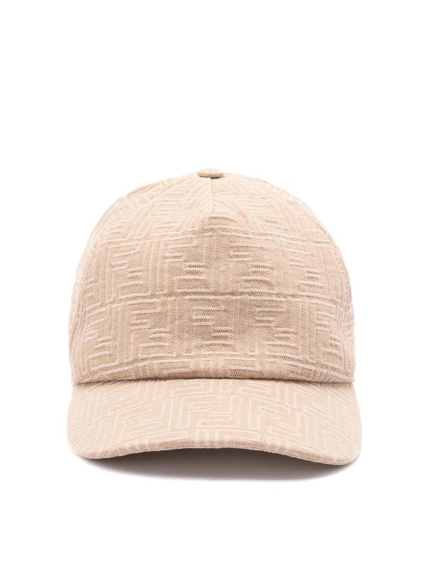 FENDI: hats & caps - `Denim Ff` Baseball Cap