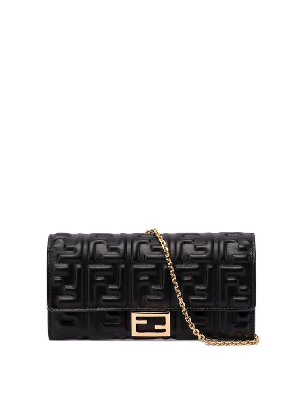 FENDI: cross body bags - `Baguette` Continental Wallet With Chain