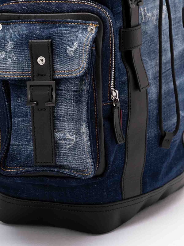 バックパック - ブルー shop online: DSQUARED2