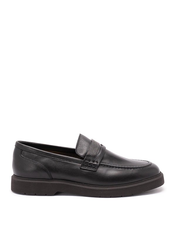 BRUNELLO CUCINELLI: Mocassins & Chaussures bateau - Mocassins - Noir