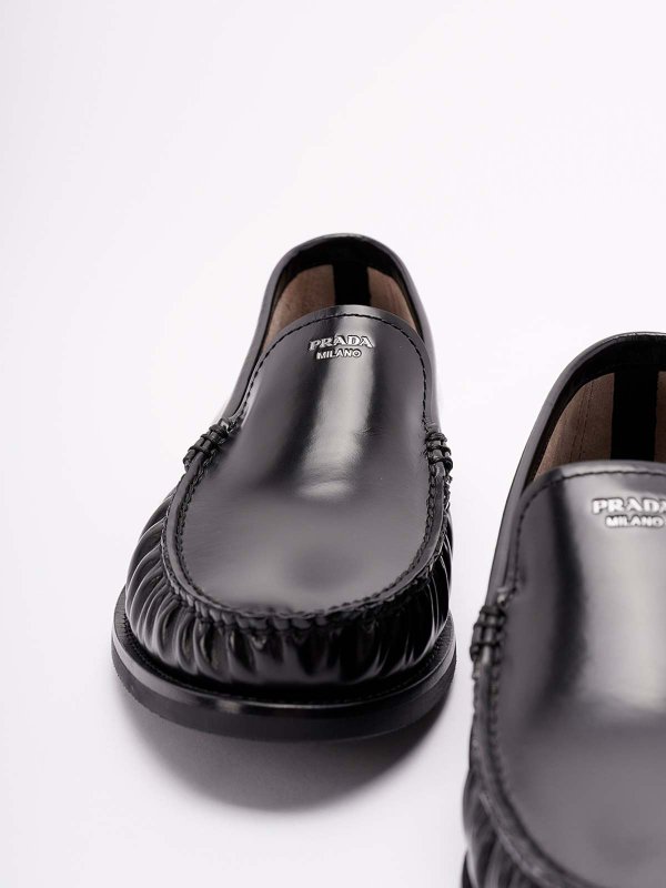 PRADA buy online Brushed Leather Loafers