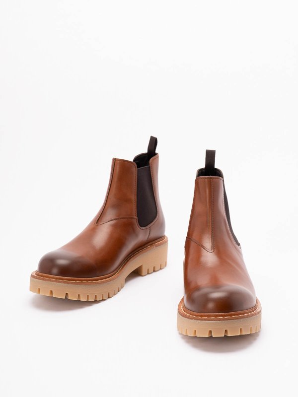 PRADA: ankle boots online - Leather Ankle Boots