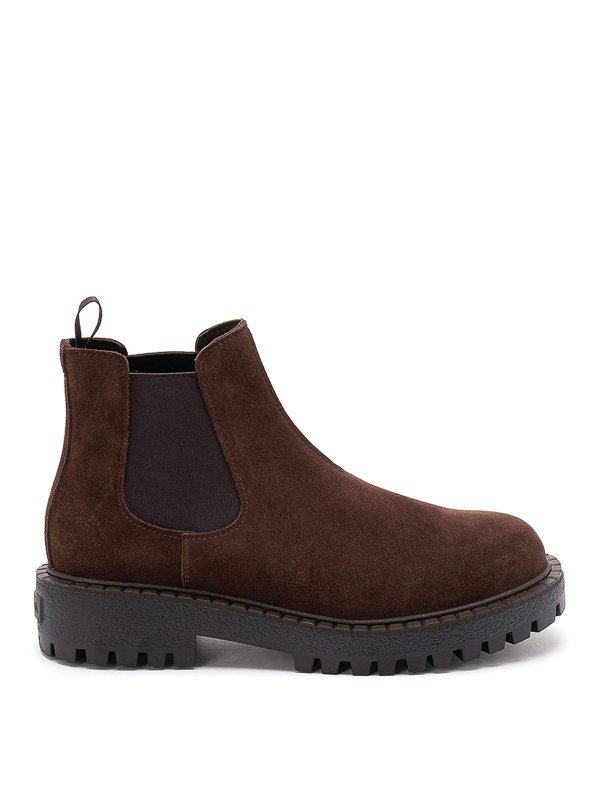 PRADA: boots - Suede chelsea boots
