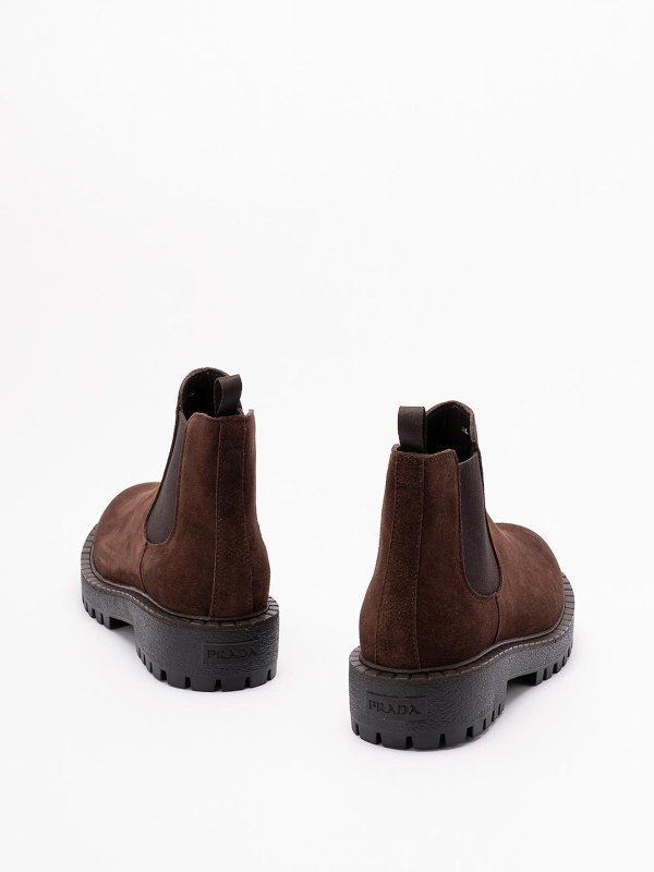 The Best Shops PRADA: boots - Suede chelsea boots