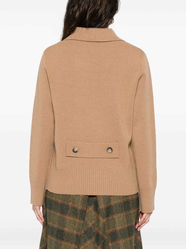 The Best Shops ALPHA STUDIO: cardigans - Double-Breasted Beige Cardigan