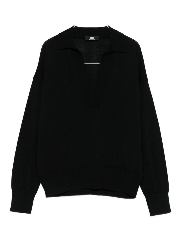 ALPHA STUDIO: ポロシャツ - ポロシャツ - 黒