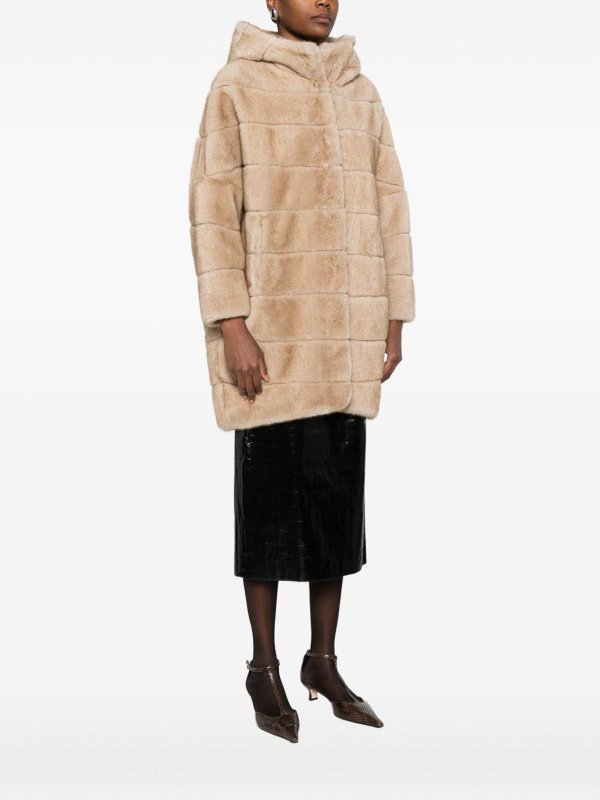 BETTA CORRADI buy online Abrigo De Piel - Beis