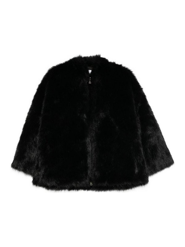BETTA CORRADI: Fur & Shearling Coats - Zip-Up Faux Fur Jacket