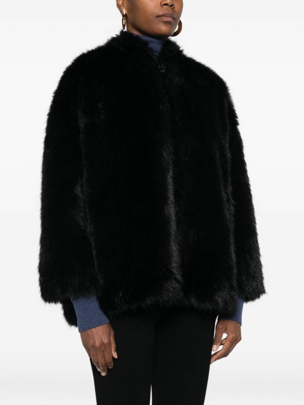 The Best Shops BETTA CORRADI: Fur & Shearling Coats - Zip-Up Faux Fur Jacket