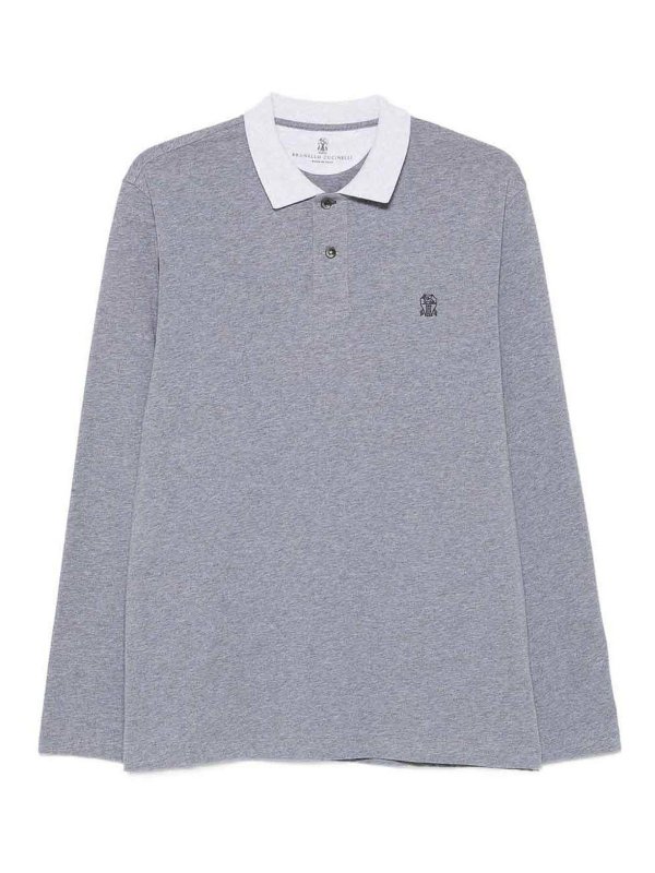 BRUNELLO CUCINELLI: Polos  - Polo - Gris