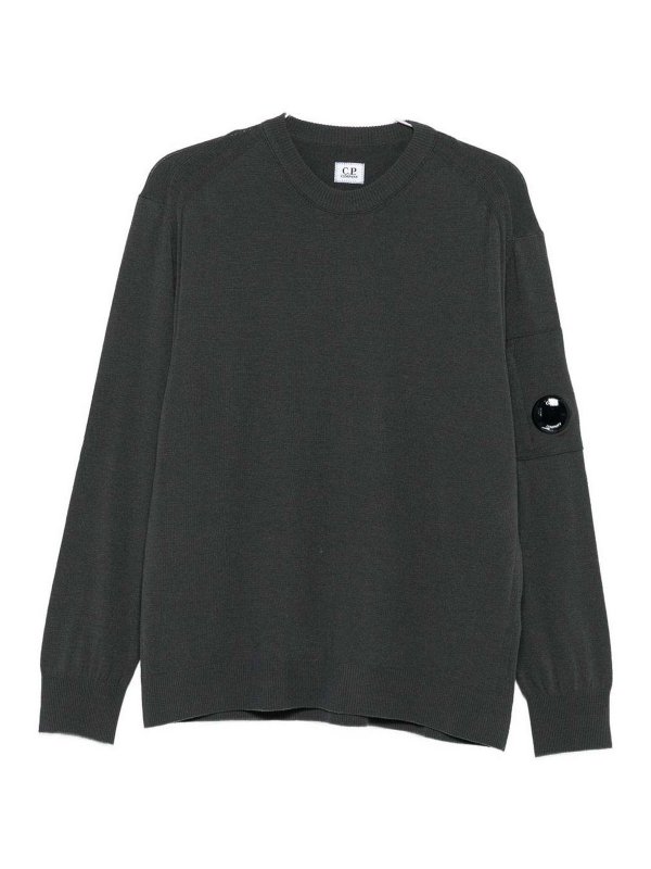 C.P. COMPANY: Pull col rond - Pull Col Rond - Gris