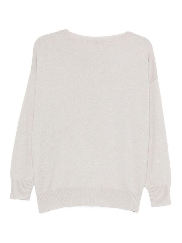 D.EXTERIOR: Strickpullover mit Rundhalsausschnitt online - Rundhalspullover - Grau