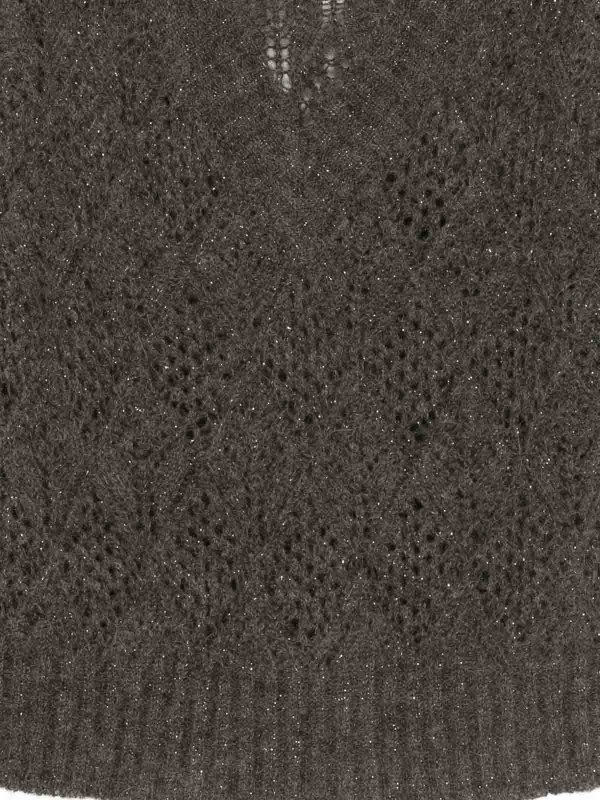 D.EXTERIOR: Strickpullover mit Rundhalsausschnitt online - Rundhalspullover - Braun
