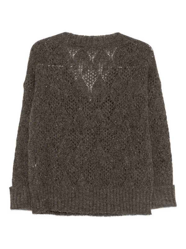 The Best Shops D.EXTERIOR: Strickpullover mit Rundhalsausschnitt - Rundhalspullover - Braun