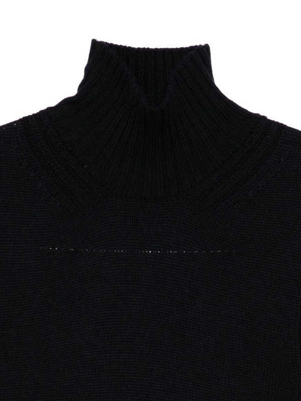 DONDUP: Turtlenecks & Polo necks online - Blue Wool Turtleneck Sweater
