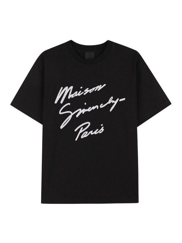 GIVENCHY: t-shirts - Cotton T-Shirt With Print