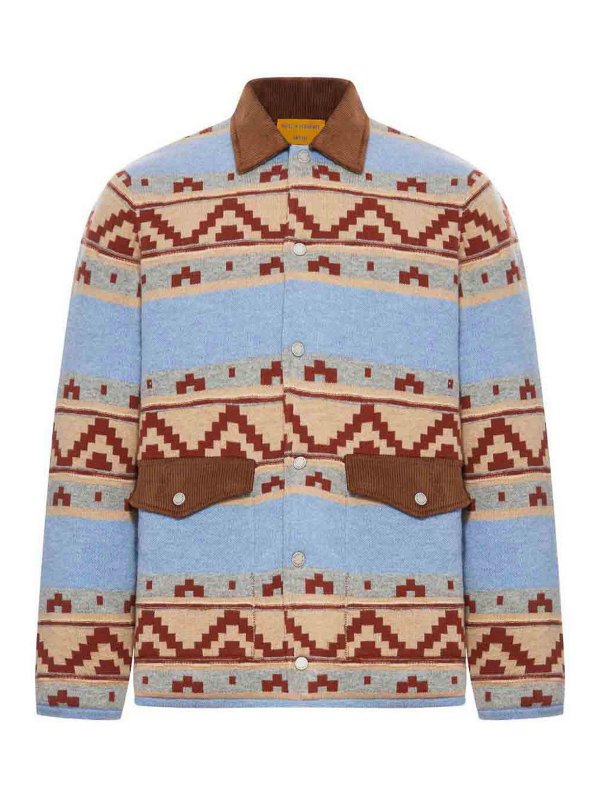 GUEST IN RESIDENCE: casual jackets - Geometric Pattern Wool Jacket