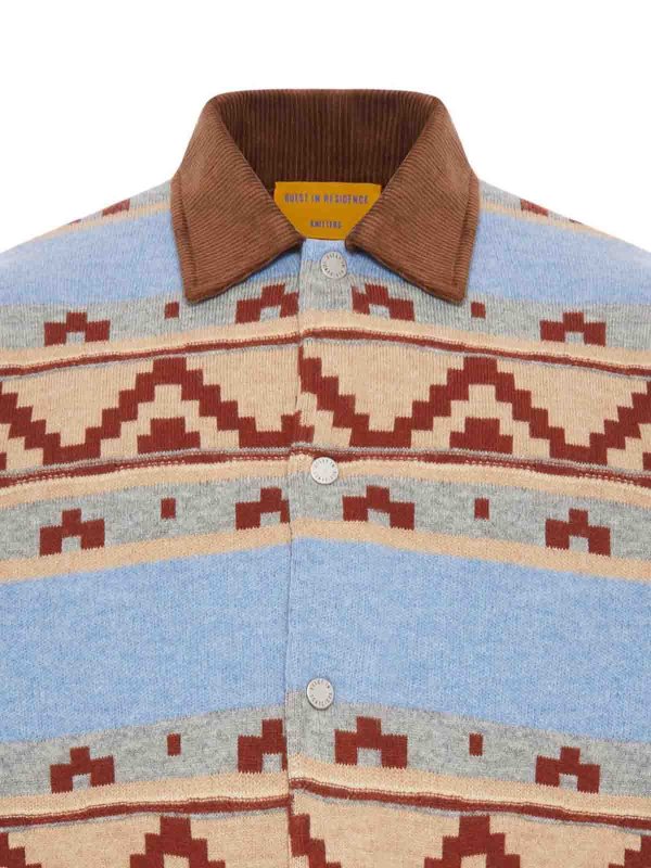GUEST IN RESIDENCE: casual jackets online - Geometric Pattern Wool Jacket