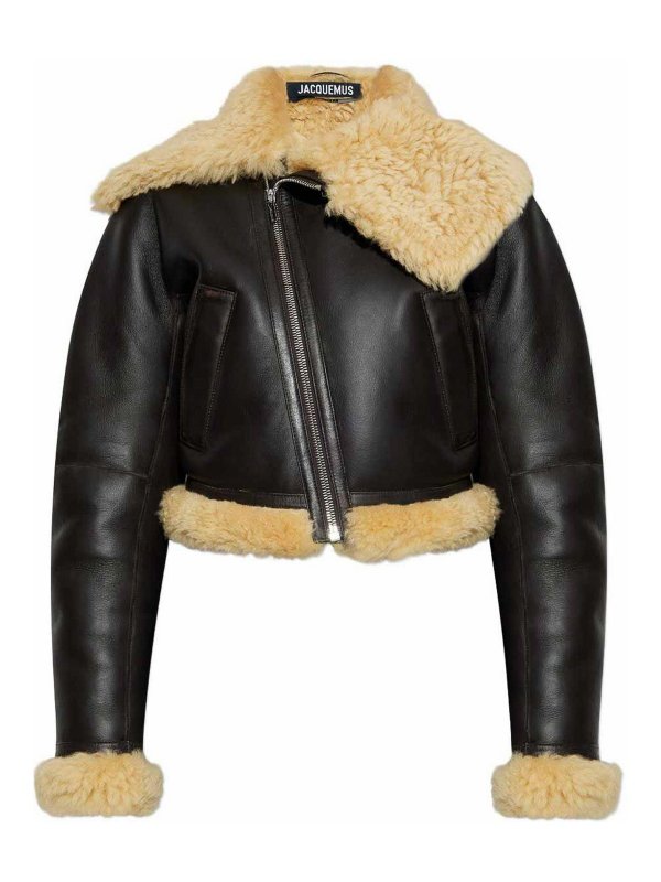 JACQUEMUS: leather jacket - Jacket