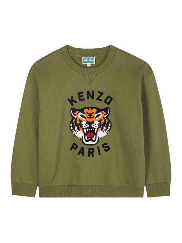 KENZO: Felpe e maglie - Felpa ricamata da tigre