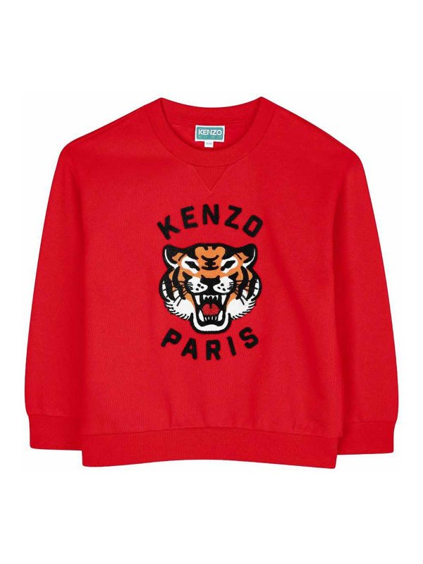 KENZO: maglia collo rotondo - Spaccatura della crewna con tigre