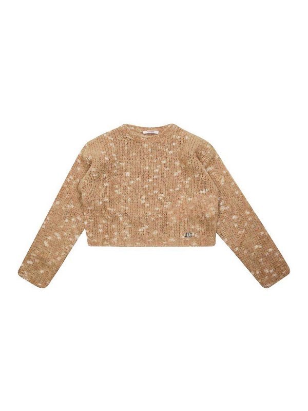 Liu Jo: crew necks - Beige Crew Neck Sweater