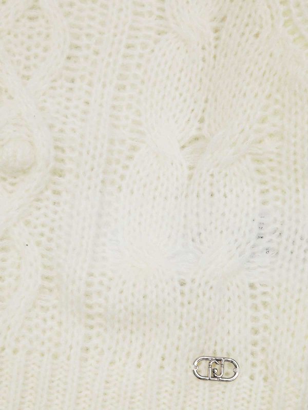 Liu Jo: maglia collo rotondo online - Maglione con ricamo via cavo