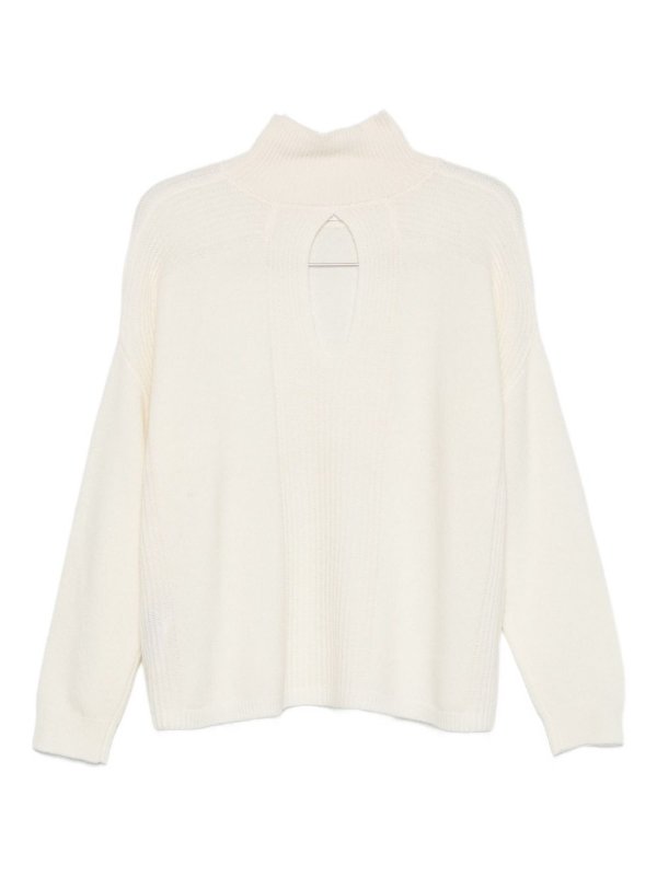 Liu Jo: Cuellos altos y polos online - Suéter Con Cuello Alto - Blanco
