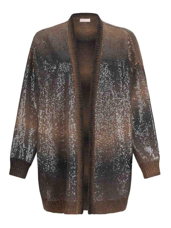 Liu Jo: Strickpullover mit Rundhalsausschnitt - Rundhalspullover - Braun