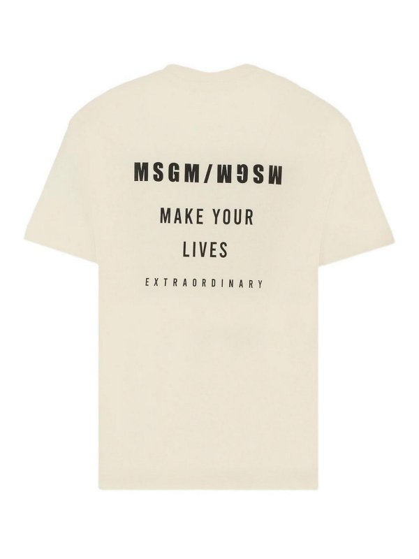 m.s.g.m.: t-shirt online - T-shirt di cotone con stampa
