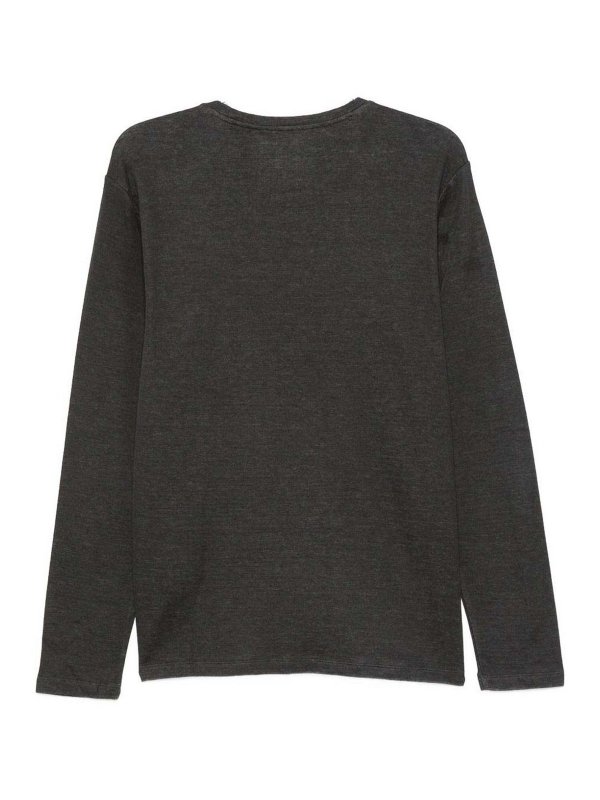 Majestic Filatures: t-shirts online - Cotton Cashmere Blend Long-Sleeve T-Shirt