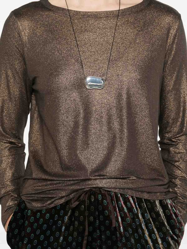 The Best Shops Majestic Filatures: Pull col rond - Pull Col Rond - Marron