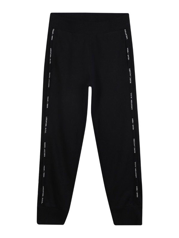 MARC JACOBS: pantaloni sport - Trackpants di cotone nero