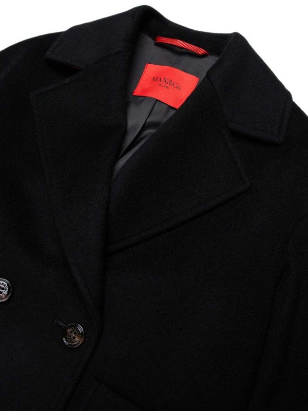 MAX&CO.: short coats online - Short Black Wool Coat