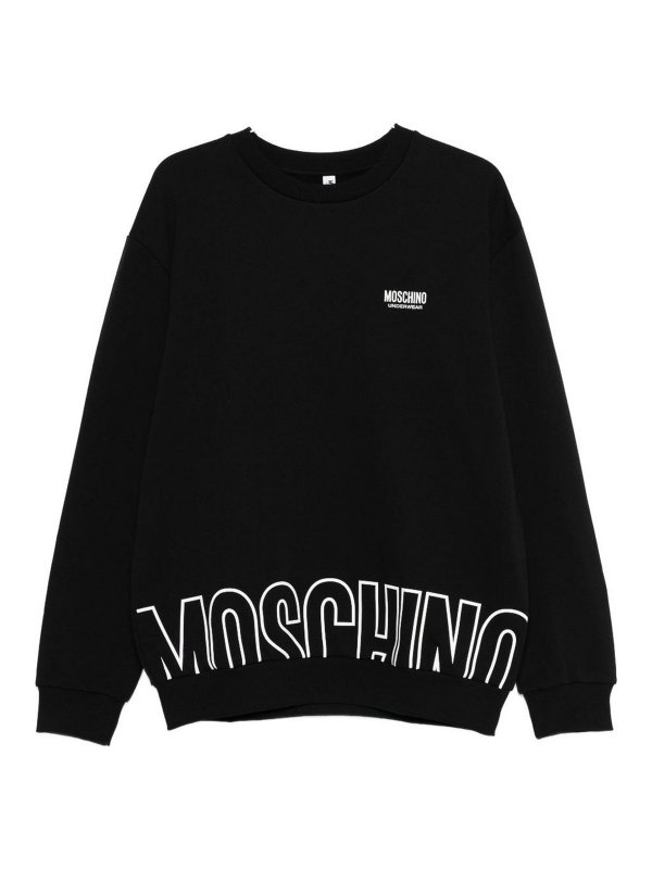 MOSCHINO: Sudaderas y suéteres - Sudadera - Negro