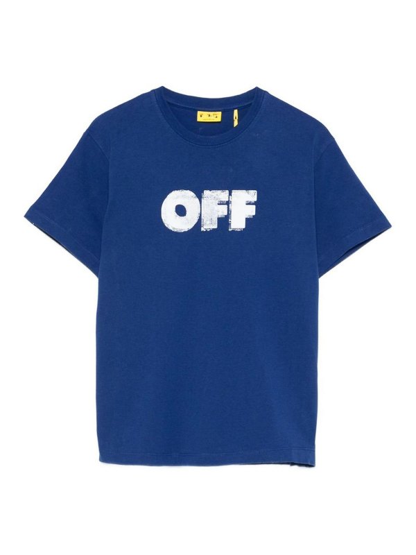 OFF-WHITE: t-shirt - T-shirt di cotone a maniche corte