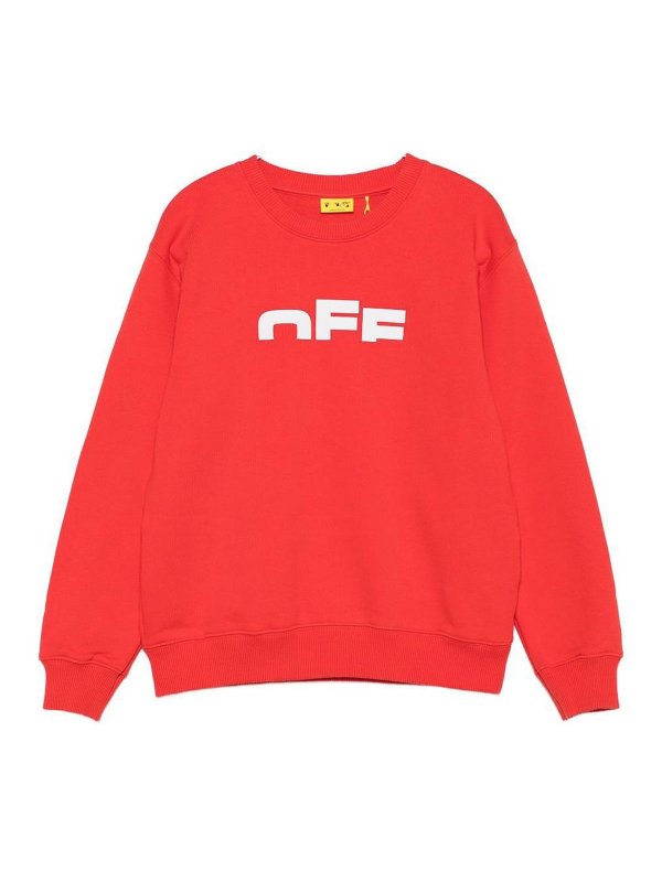 OFF-WHITE: Sweatshirts & Sweaters - Crew Neck Sweatshirt With Print