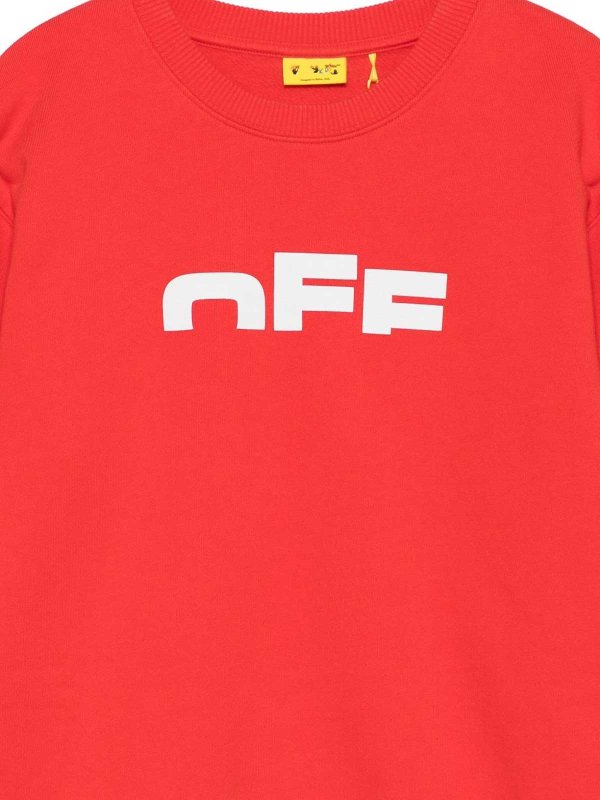 OFF-WHITE: Sweatshirts & Sweaters online - Crew Neck Sweatshirt With Print