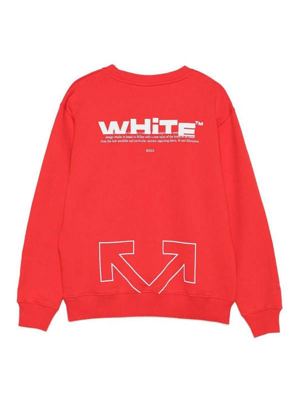 The Best Shops OFF-WHITE: Sweatshirts & Sweaters - Crew Neck Sweatshirt With Print