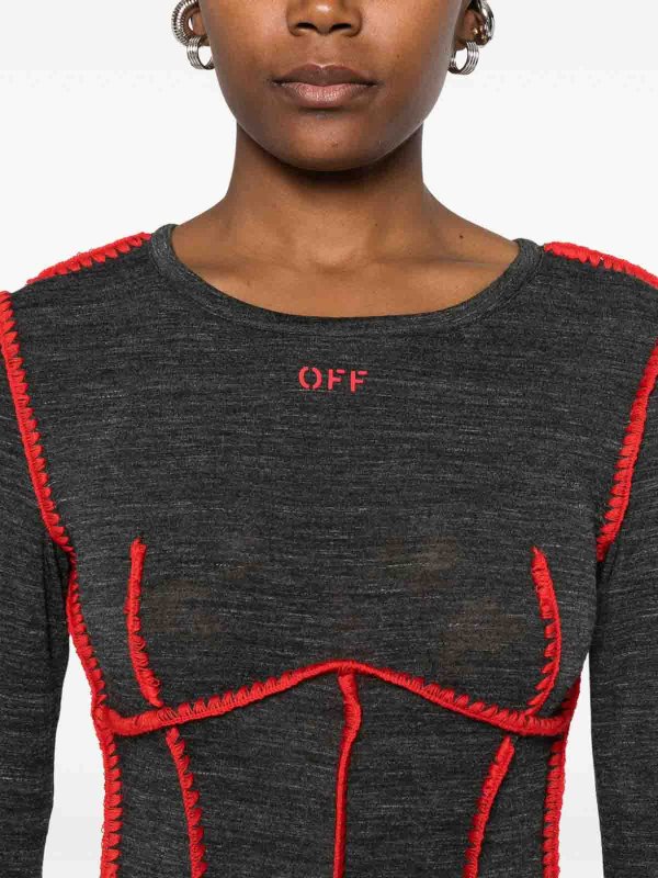 OFF-WHITE buy online Knielanges Kleid - Rot