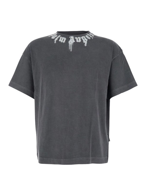 Palm Angels: crew necks - Grey T-Shirt