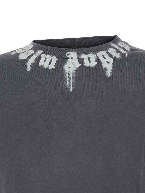 The Best Shops Palm Angels: crew necks - Grey T-Shirt
