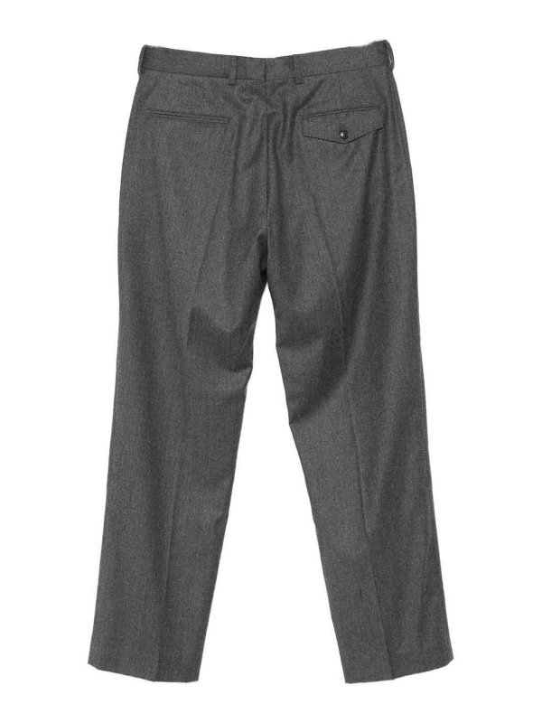 PAUL SMITH: Tailored & Formal trousers online - Grey Elegant Trousers In Cashmere And Wool