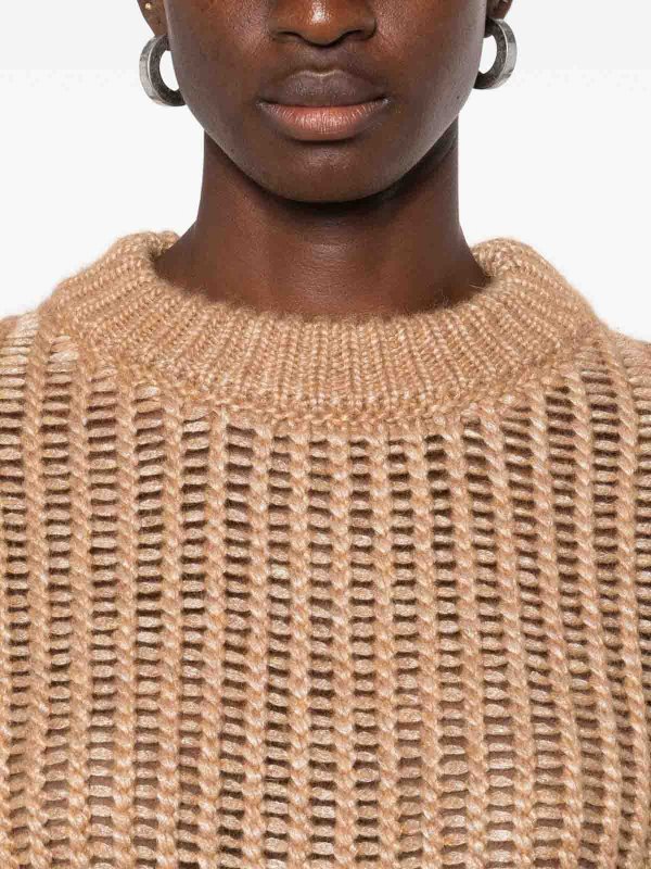 Rundhalspullover - Beige shop online: PESERICO