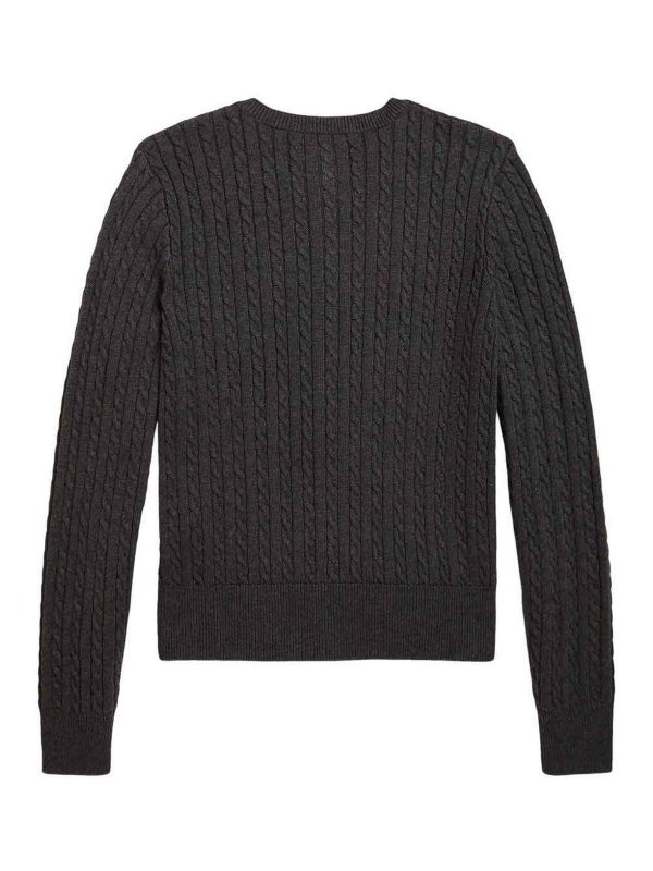 POLO RALPH LAUREN: cardigans online - Cable-Knit Cardigan With Logo