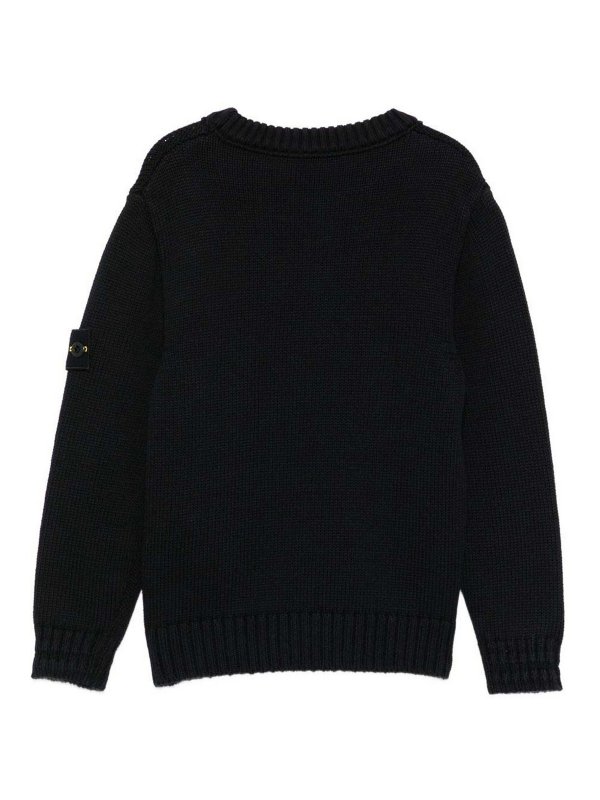 STONE ISLAND: crew necks online - Crew Neck Sweater With Logo Patch