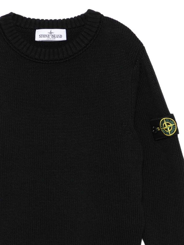 The Best Shops STONE ISLAND: crew necks - Crew Neck Sweater With Logo Patch