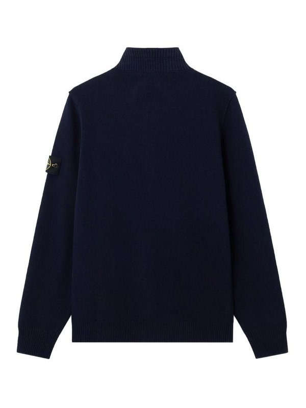 STONE ISLAND: Suéteres con cuello pico online - Suéter Cuello Redondo - Azul