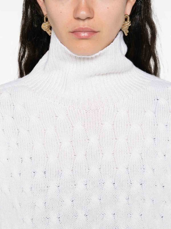 TABARONI CASHMERE buy online White Cashmere Turtleneck Sweater